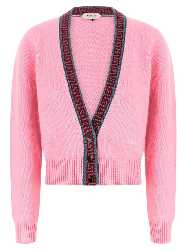 Versace Multicolor Virgin Wool Cardigan