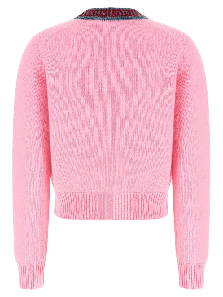 Versace Multicolor Virgin Wool Cardigan