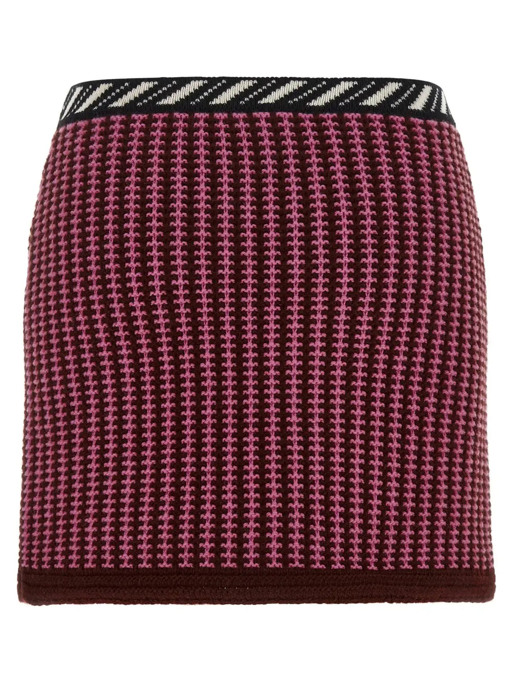 Versace Multicolor Virgin Wool Long Skirt