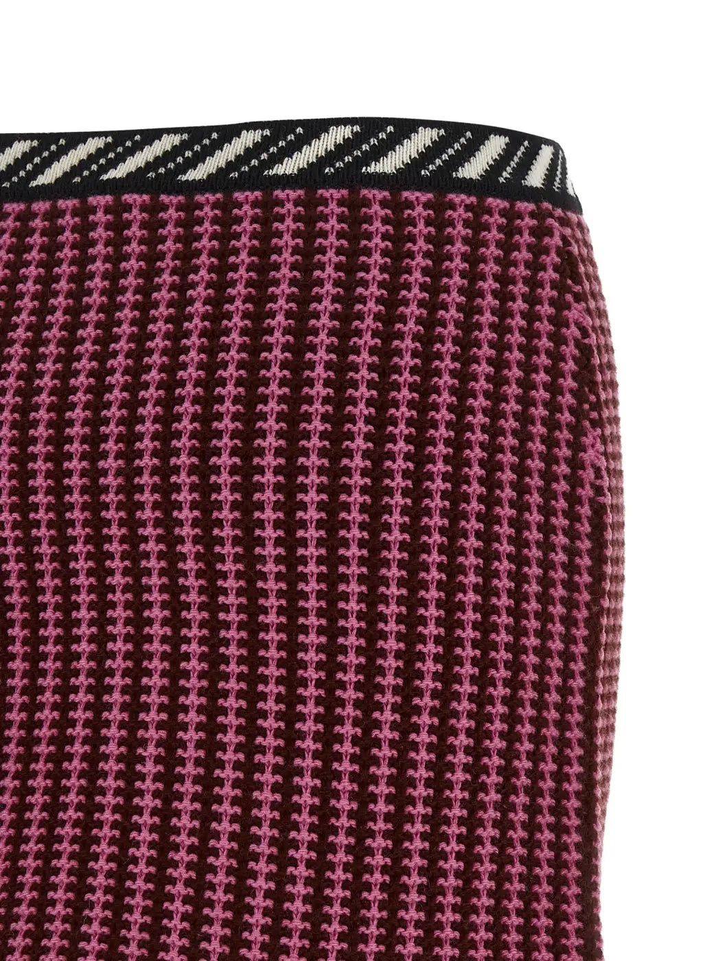 Versace Multicolor Virgin Wool Long Skirt