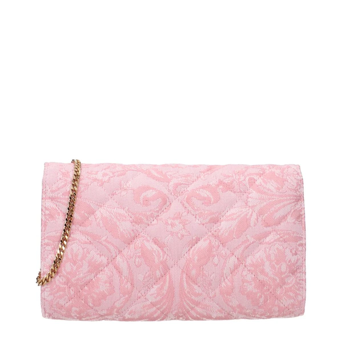Versace Pink Clutch with Removable Shoulder Strap Fashion Clothing Accessory