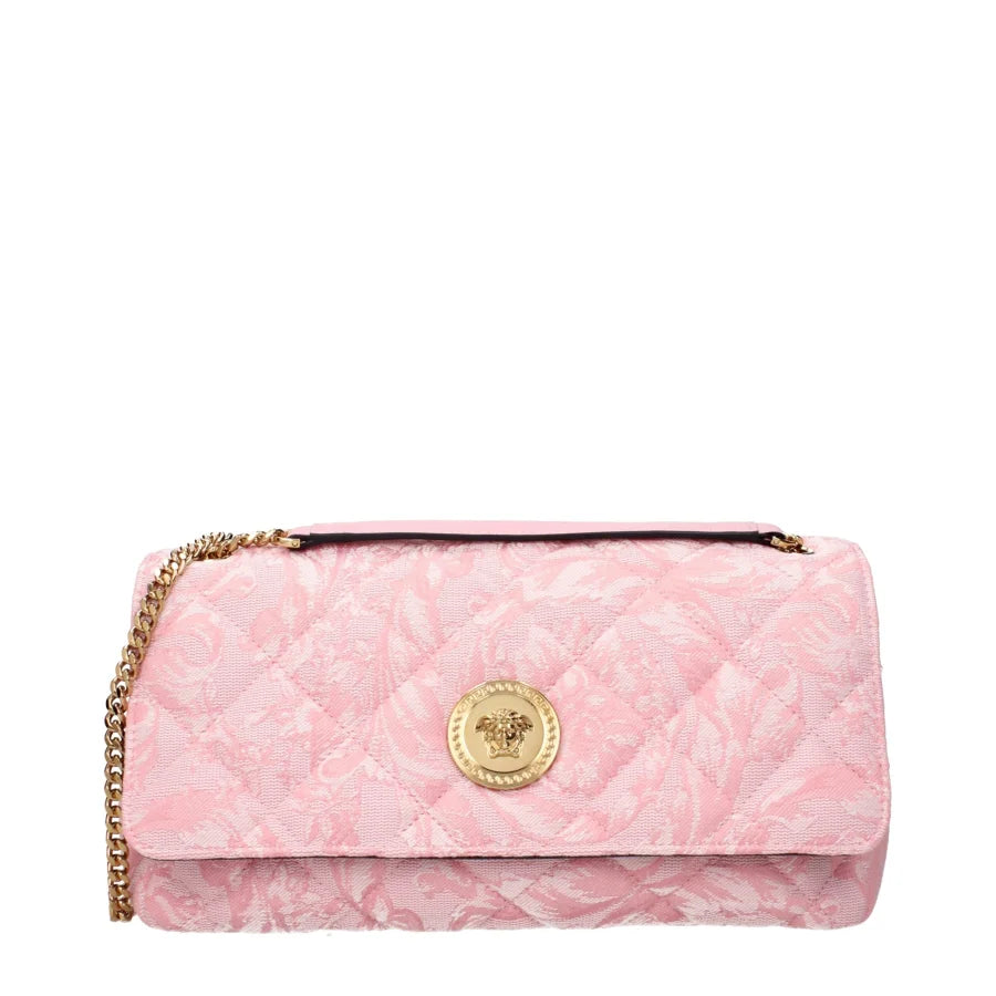 Versace Pink Fabric Shoulder Bag