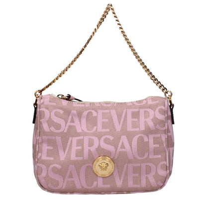 Versace Pink Handbag with Removable Shoulder Strap Fashion Clothing Accessory