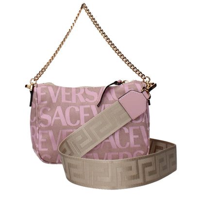 Versace Pink Handbag with Removable Shoulder Strap Fashion Clothing Accessory