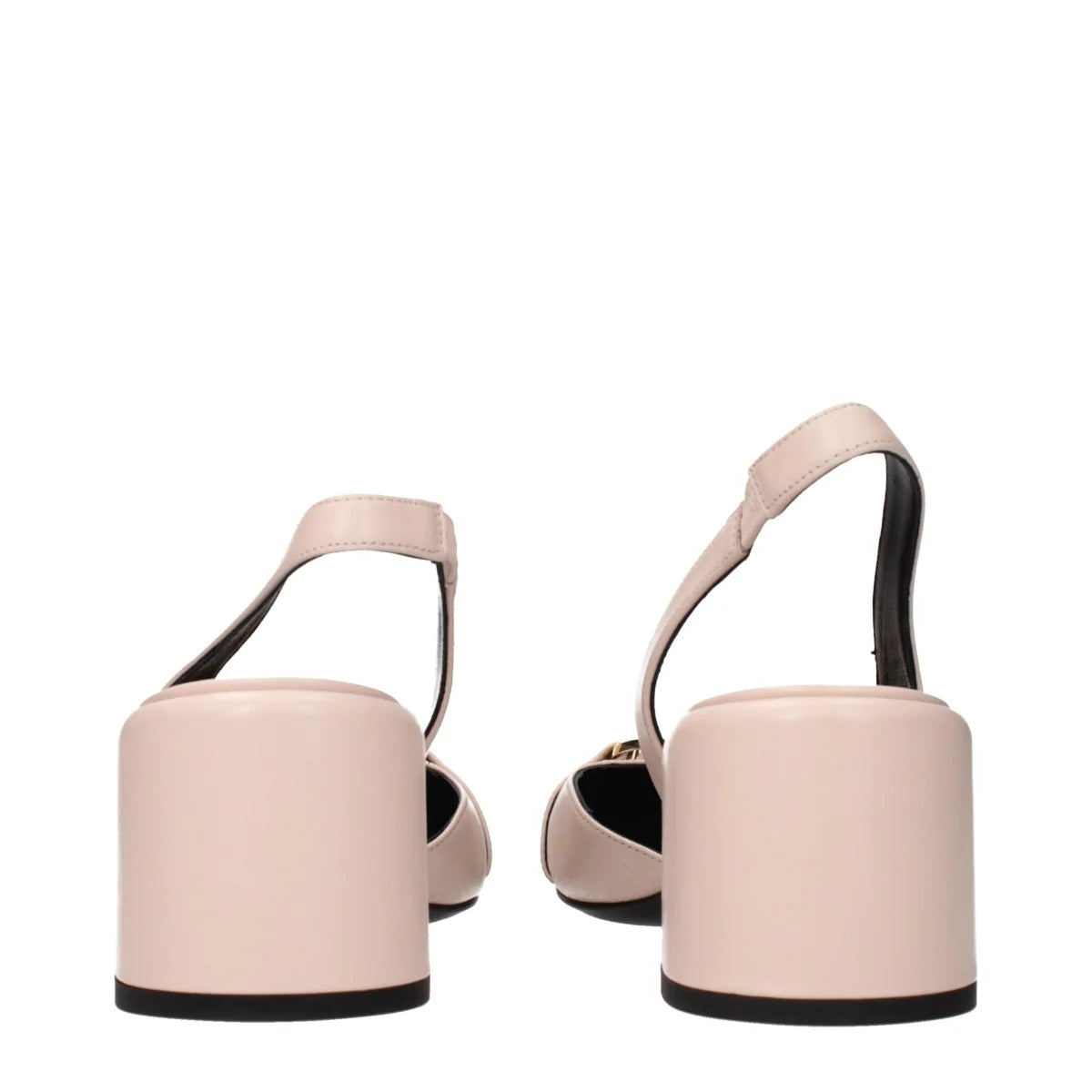 Versace Pink Leather Mid Heel Pumps