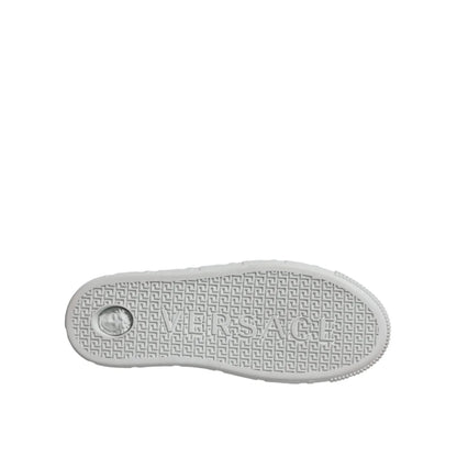 Versace Pink Leather Platform Sneakers Authentic White Two Tone Design