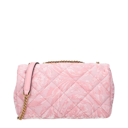 Versace Pink Shoulder Bag with Front Detail Fashion Clothing Accessory
