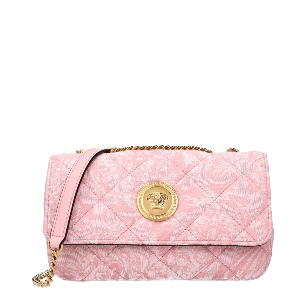 Versace Pink Shoulder Bag with Front Detail Fashion Clothing Accessory