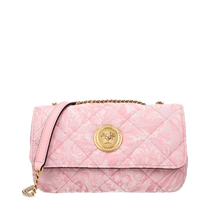 Versace Pink Shoulder Bag with Front Detail Fashion Clothing Accessory