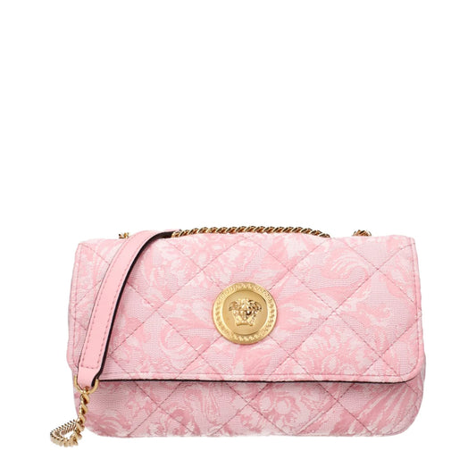 Versace Pink Shoulder Bag with Front Detail Fashion Clothing Accessory