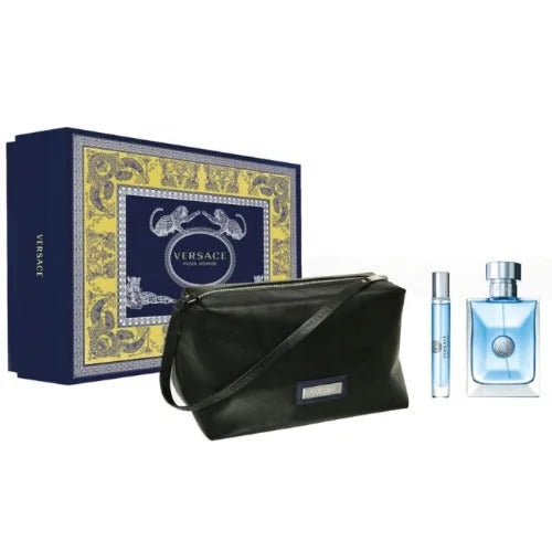 Versace Pour Homme Piece Gift Set Eau De Toilette Spray Collection Perfume & Cologne