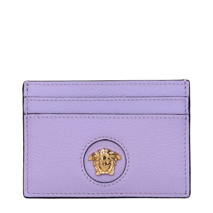 Versace Purple Leather Cardholder