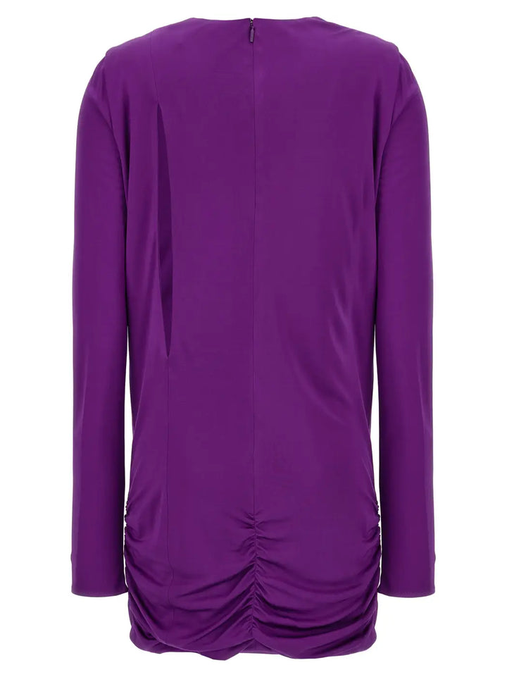 Versace Purple Viscose Short Dress