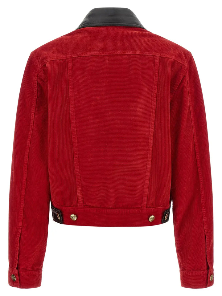 Versace Red Cotton Full-length Jacket