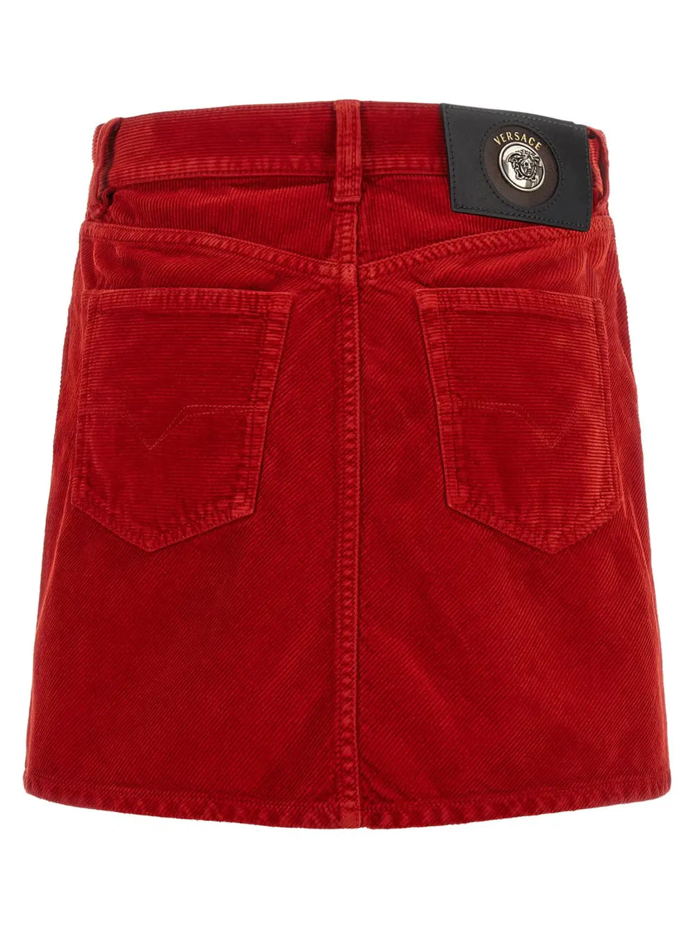 Versace Red Cotton Long Skirt