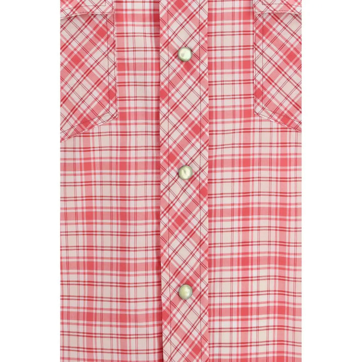 Versace Red Cotton Pattern Shirt