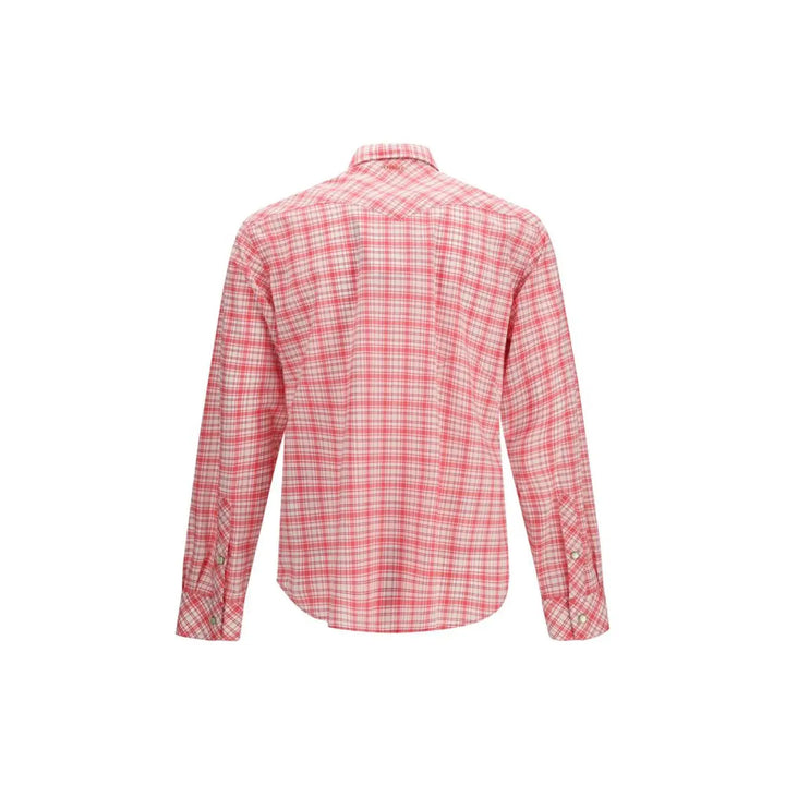 Versace Red Cotton Pattern Shirt