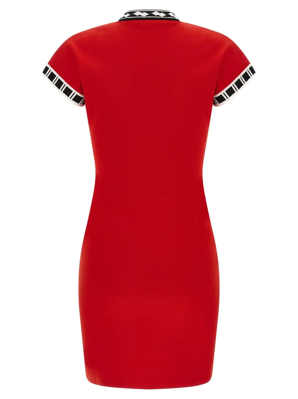 Versace Red Cotton Short Dress