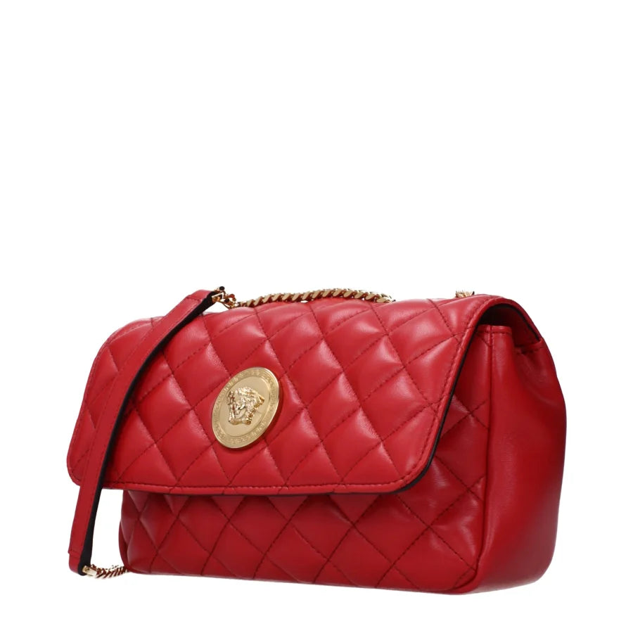 Versace Red Leather Shoulder Bag