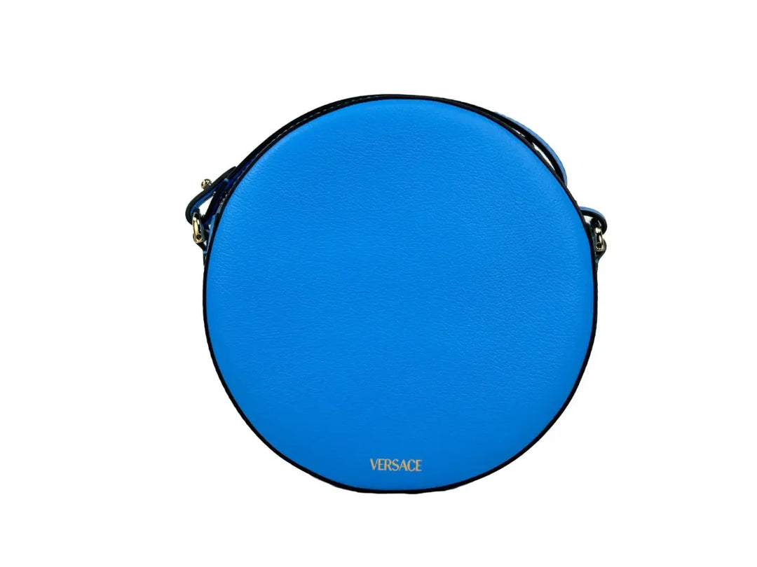 Versace Round Disco Leather Camera Case Crossbody Bag
