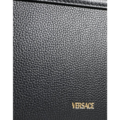 Versace Shoulder Bag with Brand Logo and Solid Color Strap