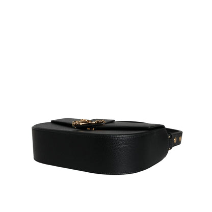 Versace Shoulder Bag with Brand Logo and Solid Color Strap