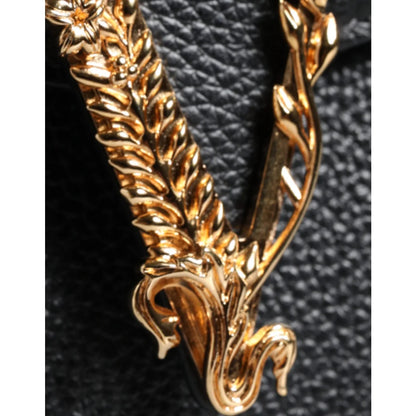 Versace Shoulder Bag with Brand Logo and Solid Color Strap