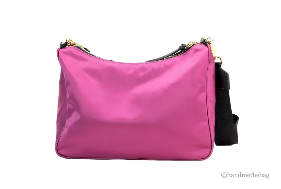 Versace - Small Dahlia Nylon Fabric Medusa Pendant Crossbody Shoulder Purse Bag