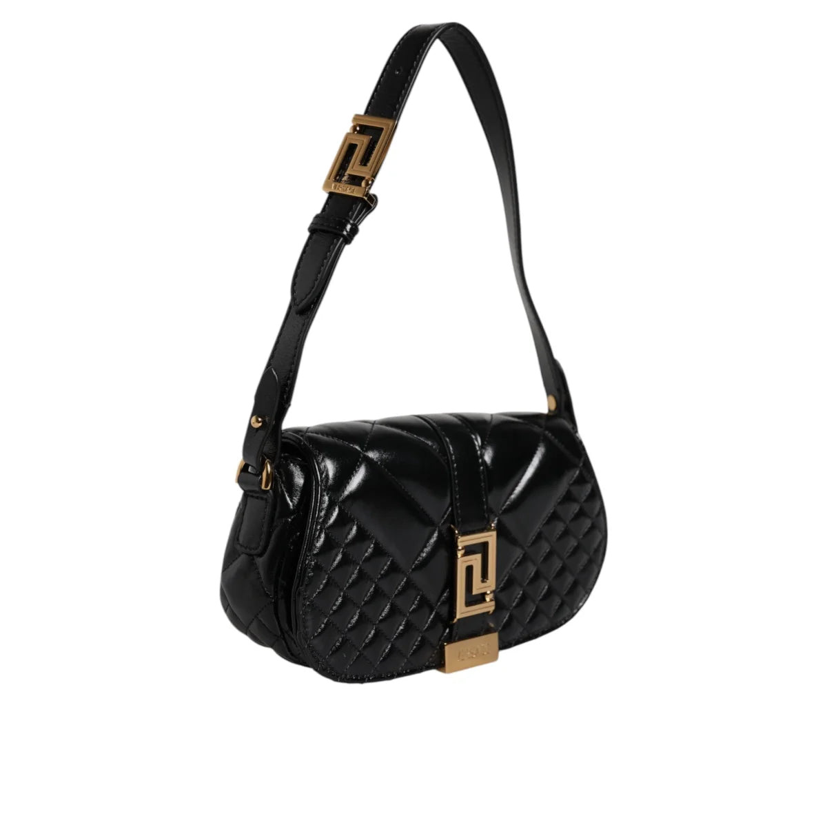 Versace Solid Color Shoulder Strap Luxurious Designer Accessory