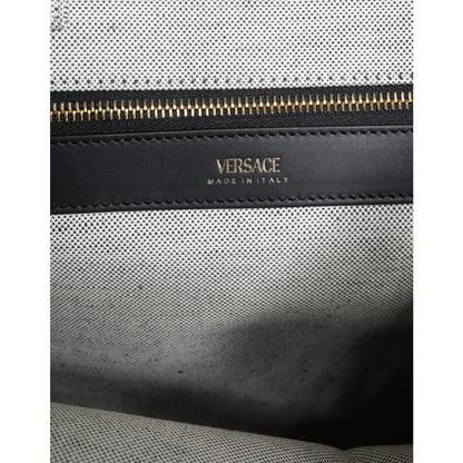 Versace Tote Bag with Crossbody Strap and Iconic Brand Logo