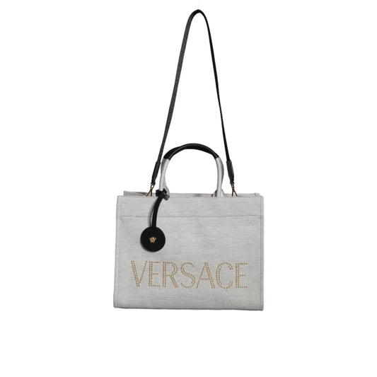 Versace Tote Bag with Crossbody Strap and Iconic Brand Logo