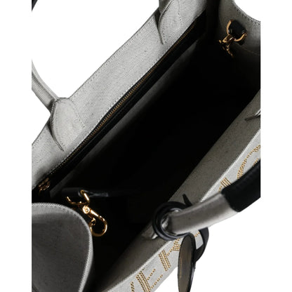 Versace Tote Bag with Crossbody Strap and Iconic Brand Logo