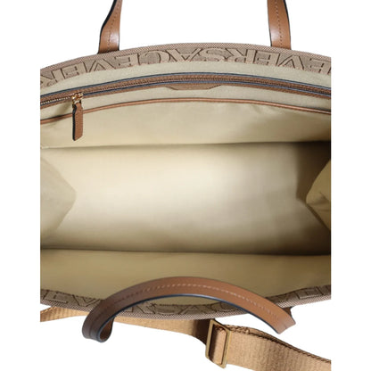 Versace Tote Solid Color Crossbody with Iconic Brand Logo