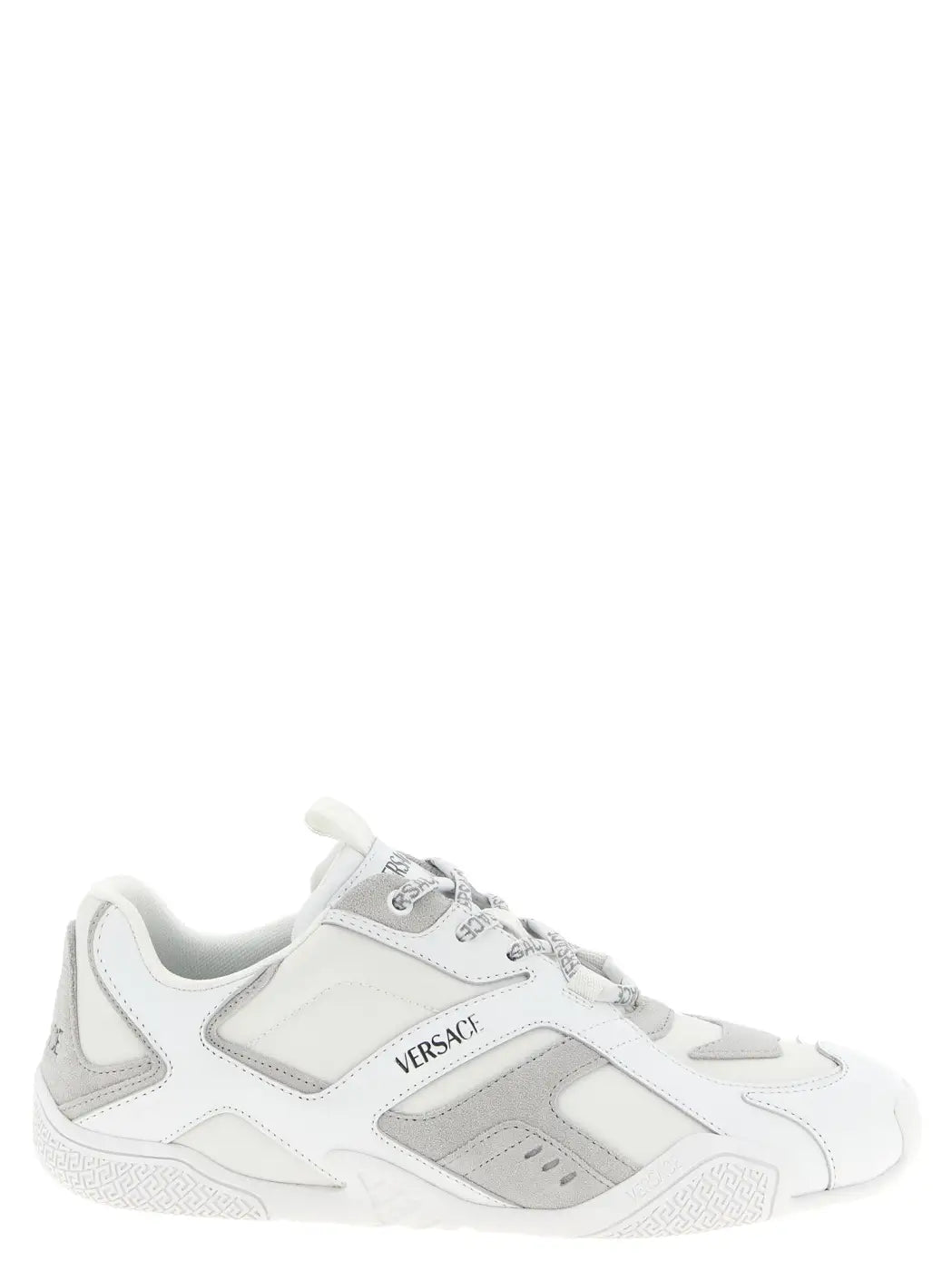Versace White Calfskin Athletic Sneakers