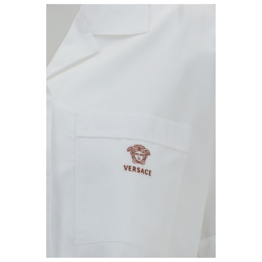 Versace Shirts - White Cotton Dress Shirt