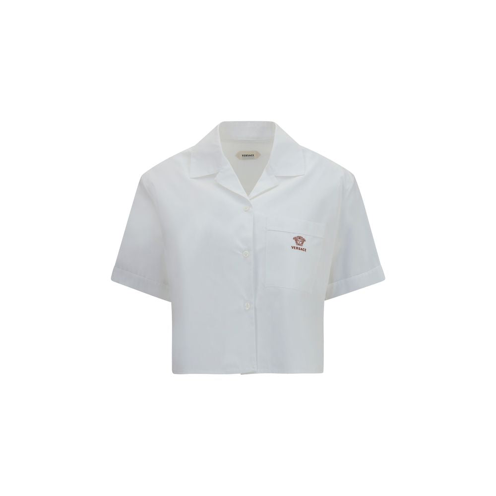 Versace Shirts - White Cotton Dress Shirt