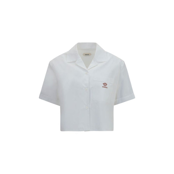Versace Shirts - White Cotton Dress Shirt