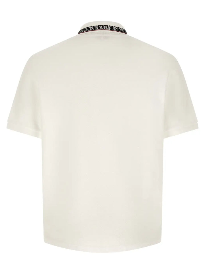 Versace White Cotton Polo Shirt