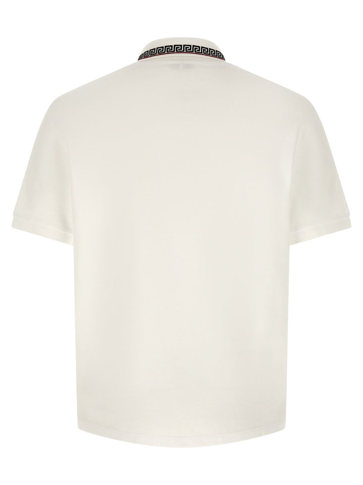 Versace White Cotton Polo Shirt