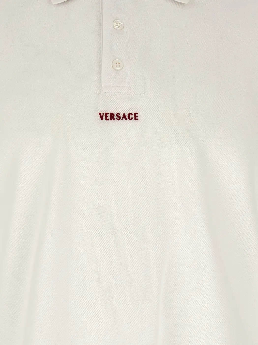 Versace White Cotton Polo Shirt