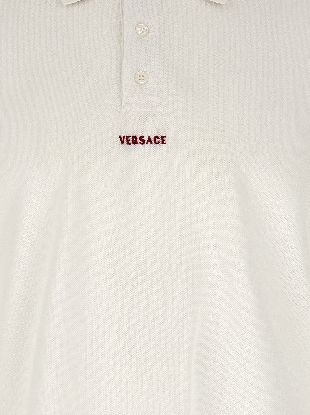 Versace White Cotton Polo Shirt