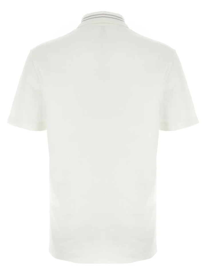 Versace White Cotton Polo Shirt