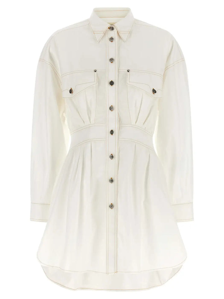 Versace White Cotton Short Dress