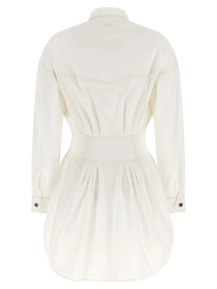 Versace White Cotton Short Dress