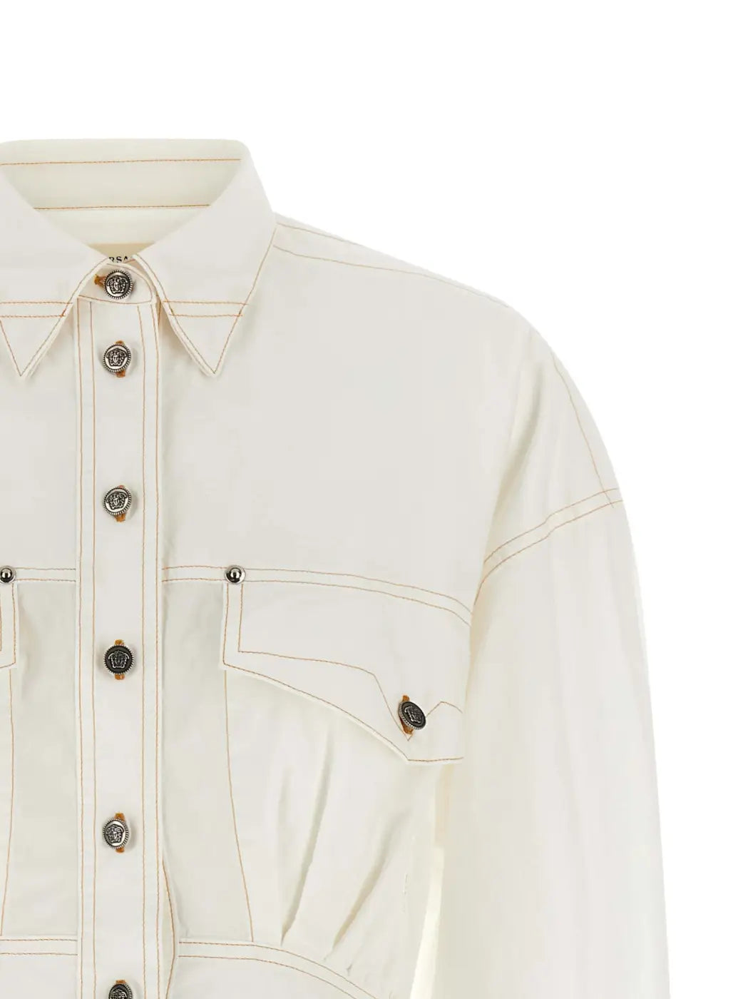 Versace White Cotton Short Dress