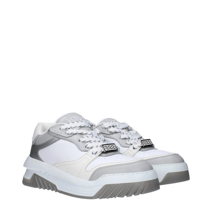 Versace White Leather Chunky Sneakers