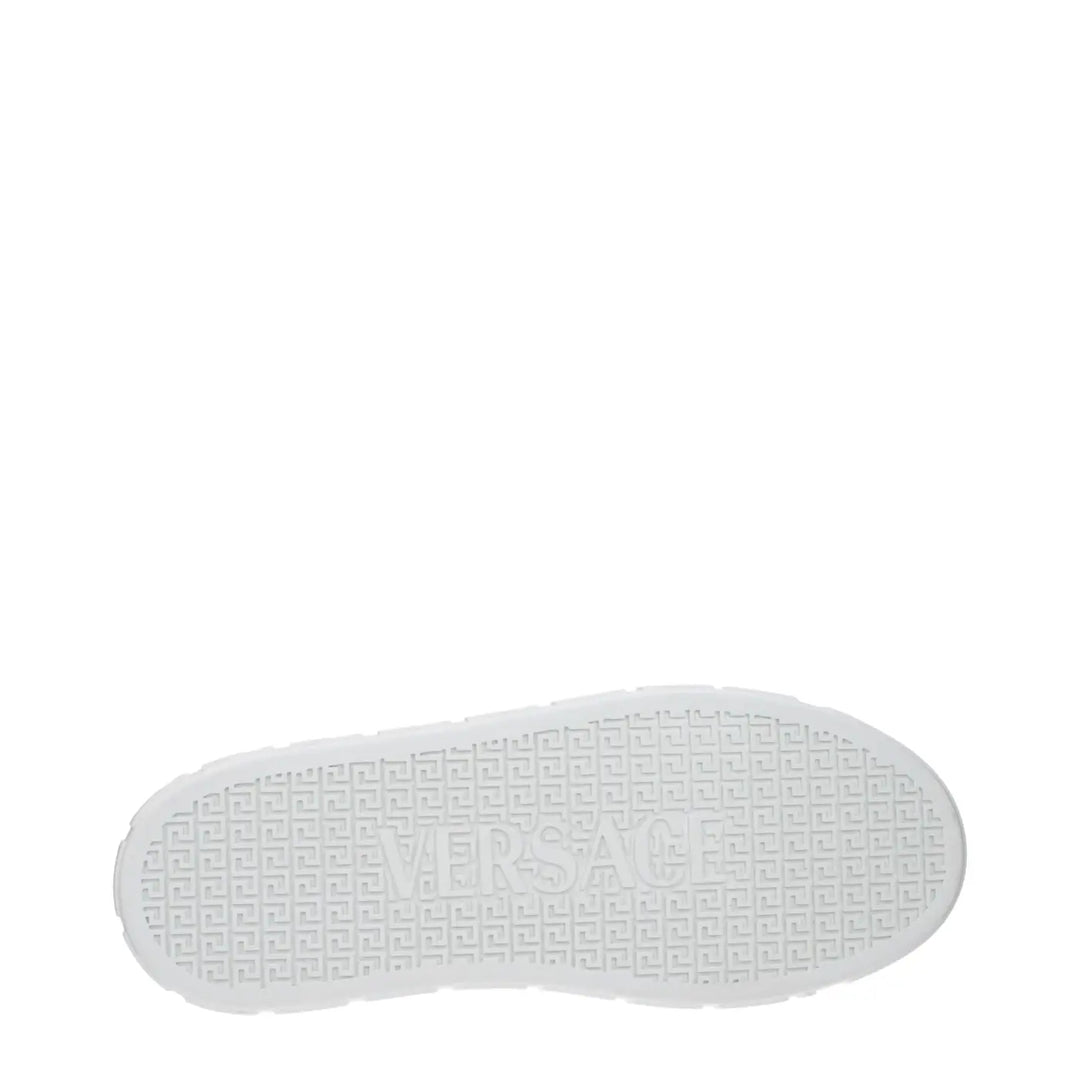 Versace White Leather Low Top Sneakers