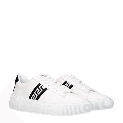 Versace White Leather Sneakers