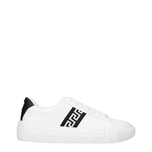 Versace White Leather Sneakers