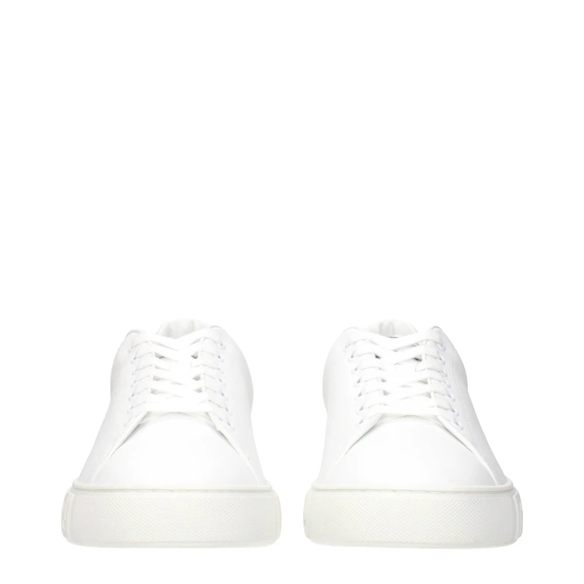 Versace White Leather Sneakers Premium Designer Clothing
